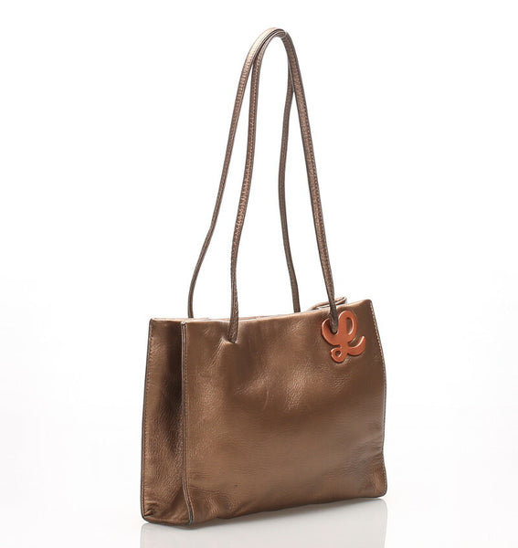 ロエベ ブラウン レザー トートバッグ レディース LOEWE 中古