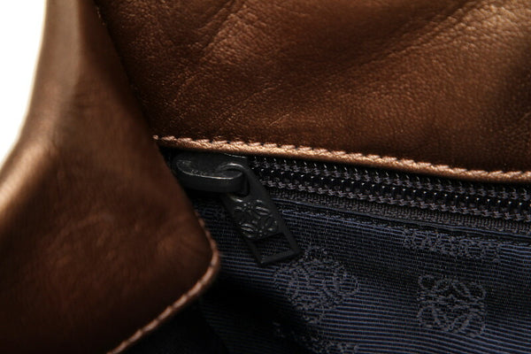 ロエベ ブラウン レザー トートバッグ レディース LOEWE 中古