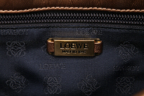 ロエベ ブラウン レザー トートバッグ レディース LOEWE 中古