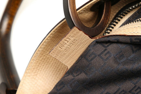 グッチ 106238 ベージュ レザー ハンドバッグ レディース GUCCI 中古