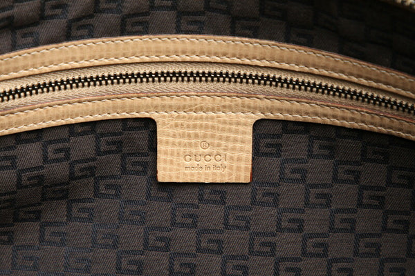 グッチ 106238 ベージュ レザー ハンドバッグ レディース GUCCI 中古