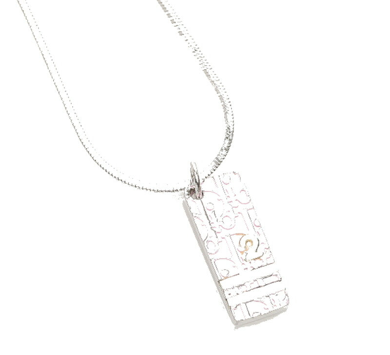 クリスチャンディオール トロッター シルバー メタル ネックレス レディース Christian Dior 中古