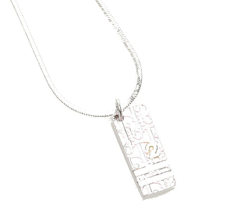 クリスチャンディオール トロッター シルバー メタル ネックレス レディース Christian Dior 中古