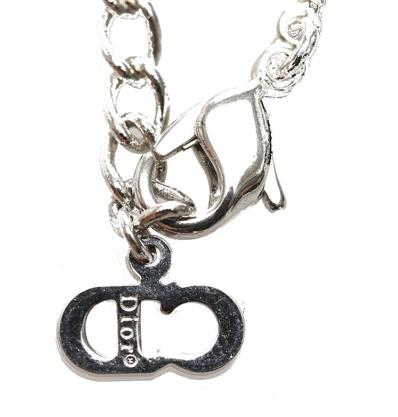 クリスチャンディオール トロッター シルバー メタル ネックレス レディース Christian Dior 中古