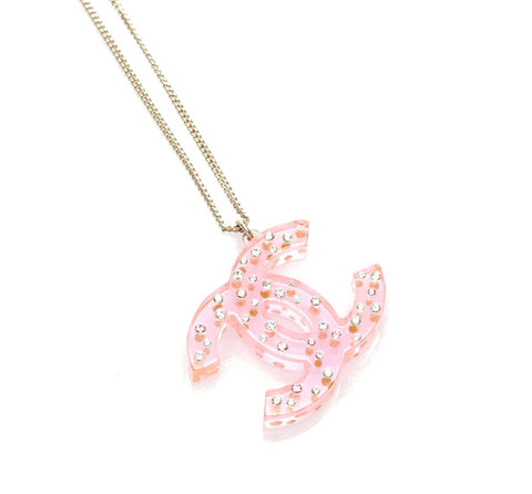 シャネル デカココマーク ピンク ゴールド ゴールド ネックレス レディース CHANEL 中古