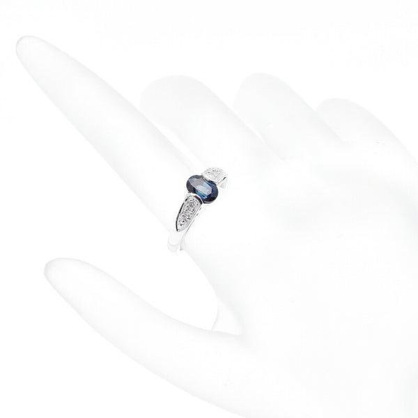 Pt900 プラチナ サファイア1.3ct ダイヤ0.09ct リング 指輪 レディース 12.5号 中古