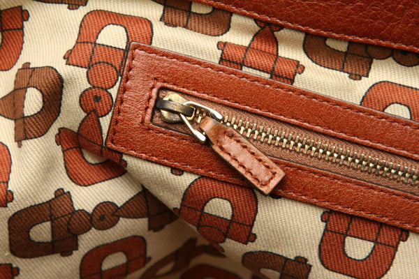 グッチ シマ 181511 ブラウン  レザー トートバッグ レディース GUCCI 中古