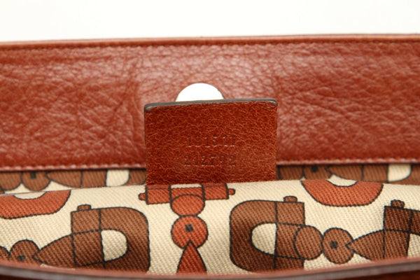 グッチ シマ 181511 ブラウン  レザー トートバッグ レディース GUCCI 中古