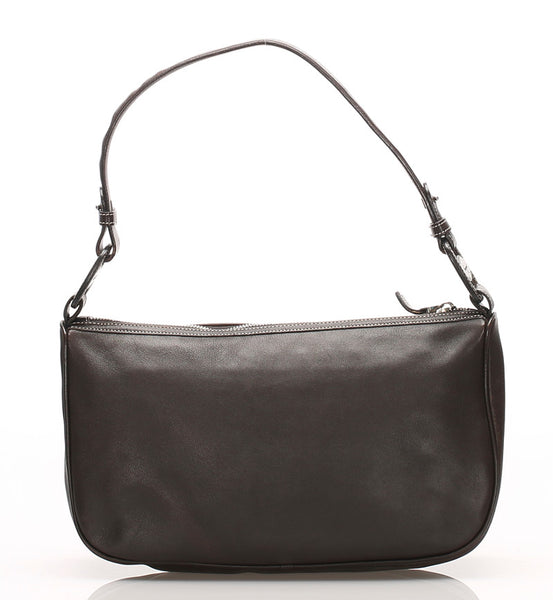 ガンチーニ AF-21 3382 ブラウン  レザー ショルダーバッグ レディース 中古