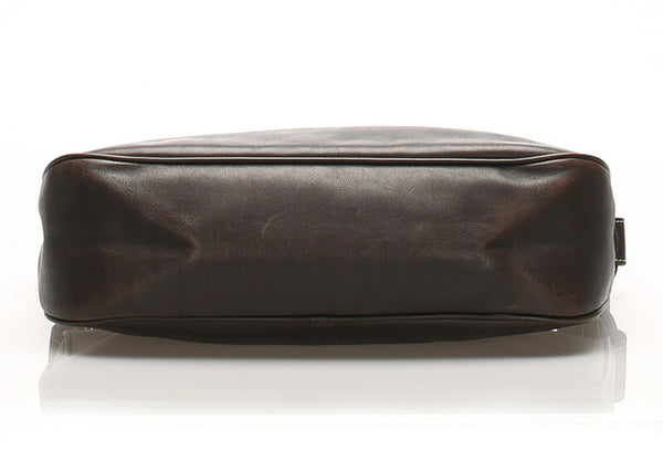 ガンチーニ AF-21 3382 ブラウン  レザー ショルダーバッグ レディース 中古