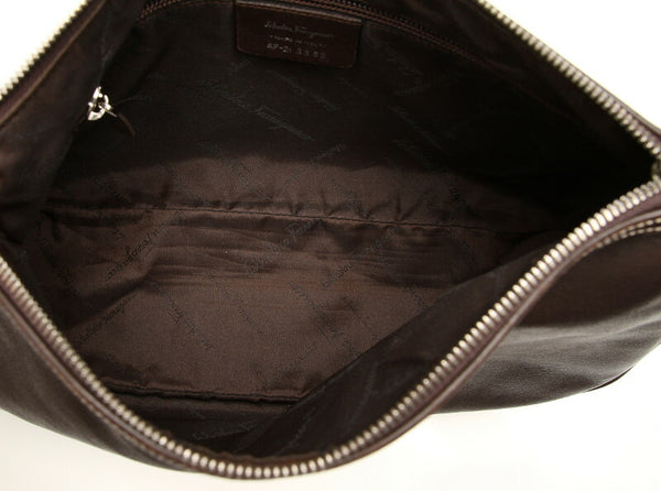 ガンチーニ AF-21 3382 ブラウン  レザー ショルダーバッグ レディース 中古