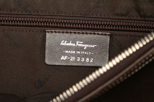 ガンチーニ AF-21 3382 ブラウン  レザー ショルダーバッグ レディース 中古