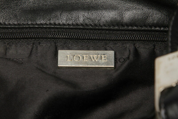 ロエベ ブラック  レザー ショルダーバッグ レディース LOEWE 中古