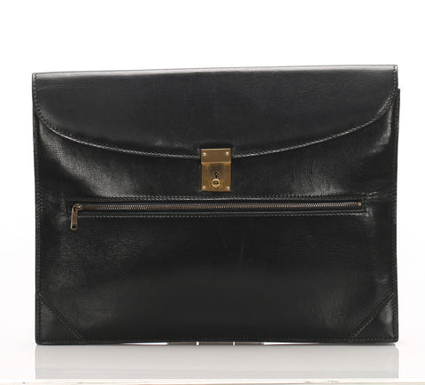 グッチ オールドGUCCI ブラック  レザー クラッチバッグ レディース GUCCI 中古