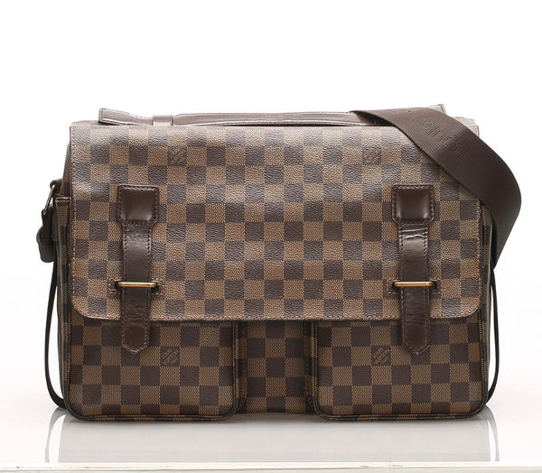 ルイ ヴィトン ダミエ ブロードウェイ Ｎ42270 ブラウン PVC レザー ハンドバッグ ショルダーバッグ 2WAY レディース LOUIS VUITTON 中古