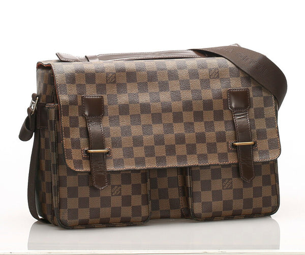 ルイ ヴィトン ダミエ ブロードウェイ Ｎ42270 ブラウン PVC レザー ハンドバッグ ショルダーバッグ 2WAY レディース LOUIS VUITTON 中古