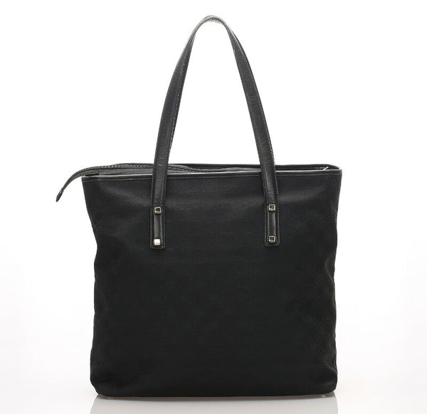 ガンチーニ AU-21 2812 ブラック  ナイロン レザー トートバッグ レディース 中古