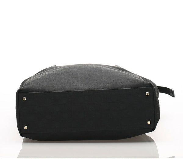 ガンチーニ AU-21 2812 ブラック  ナイロン レザー トートバッグ レディース 中古