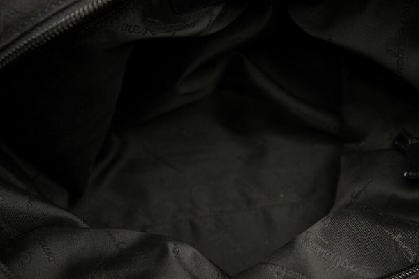 ガンチーニ AU-21 2812 ブラック  ナイロン レザー トートバッグ レディース 中古