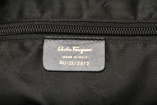 ガンチーニ AU-21 2812 ブラック  ナイロン レザー トートバッグ レディース 中古