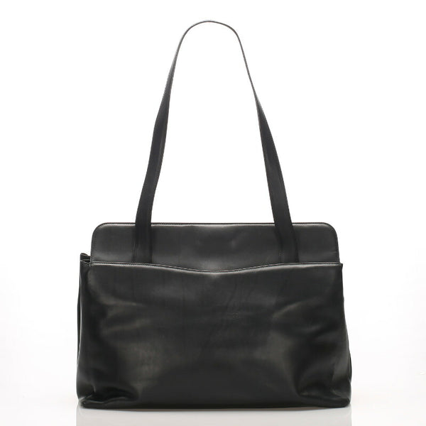 ガンチーニ DH-21 8276 ブラック  レザー トートバッグ レディース 中古