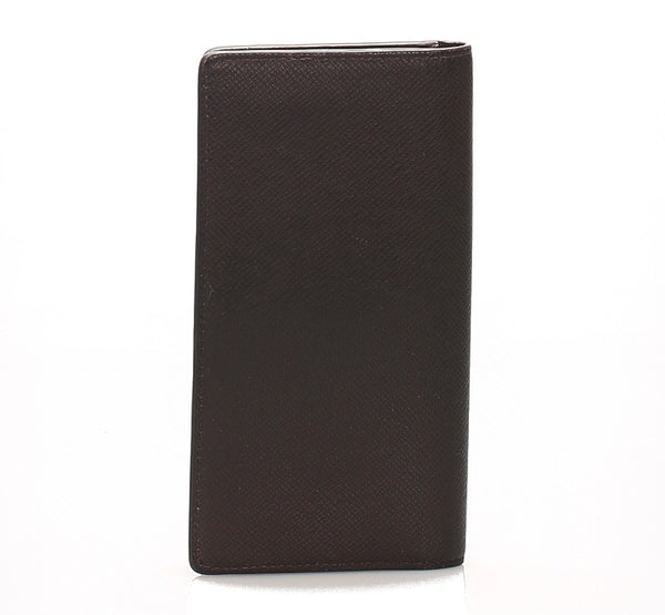 ルイ ヴィトン タイガ ポルトフォイユブラザ イニシャル入り M32578 ブラウン レザー 長財布 レディース LOUIS VUITTON 中古