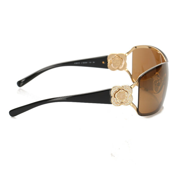 シャネル ココマーク 4164B ブラック ブラウン プラスチック サングラス レディース CHANEL 中古