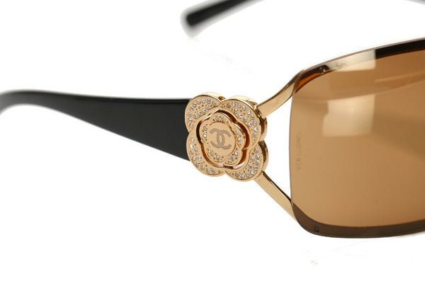 シャネル ココマーク 4164B ブラック ブラウン プラスチック サングラス レディース CHANEL 中古