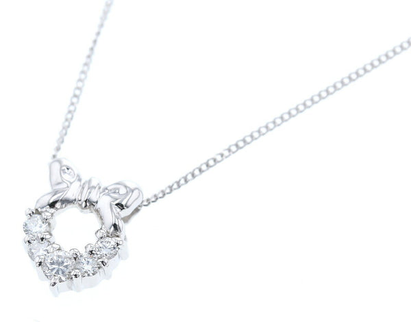 Pt900 プラチナ Pt850 プラチナ ダイヤ0.21ct ネックレス レディース 中古