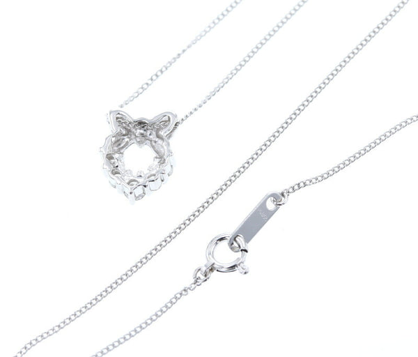 Pt900 プラチナ Pt850 プラチナ ダイヤ0.21ct ネックレス レディース 中古