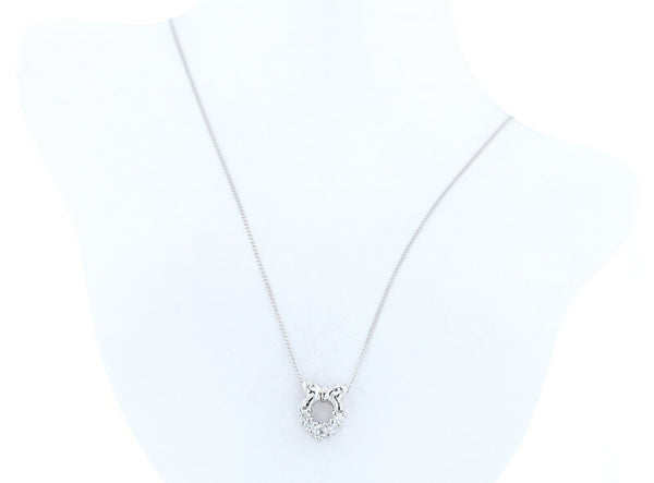 Pt900 プラチナ Pt850 プラチナ ダイヤ0.21ct ネックレス レディース 中古