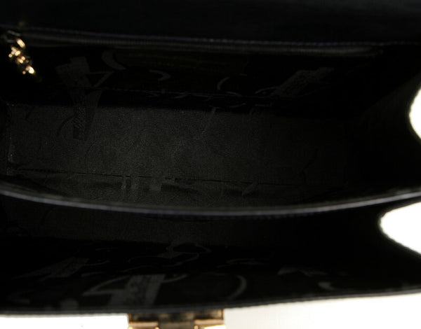 サルヴァトーレフェラガモ ガンチーニ O21 2181 ネイビー レザー ハンドバッグ ショルダーバッグ 2WAY レディース Salvatore Ferragamo 中古