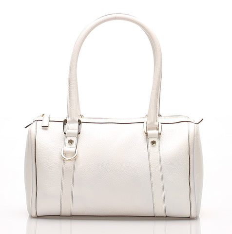 グッチ アビー 150942 ホワイト  レザー ハンドバッグ レディース GUCCI 中古