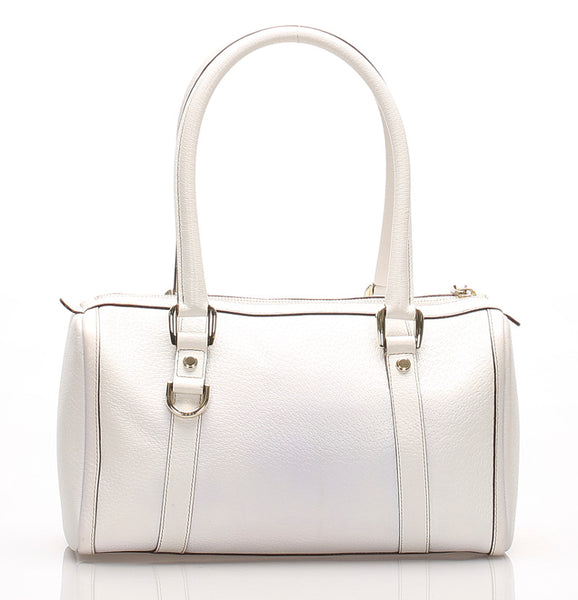 グッチ アビー 150942 ホワイト  レザー ハンドバッグ レディース GUCCI 中古