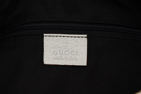 グッチ アビー 150942 ホワイト  レザー ハンドバッグ レディース GUCCI 中古
