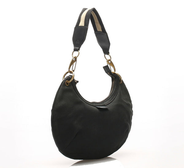 グッチ シェリー 106669 ブラック  キャンバス ショルダーバッグ レディース GUCCI 中古