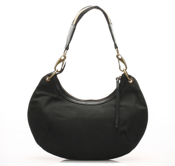 グッチ シェリー 106669 ブラック  キャンバス ショルダーバッグ レディース GUCCI 中古