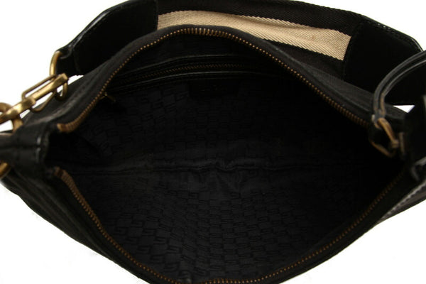 グッチ シェリー 106669 ブラック  キャンバス ショルダーバッグ レディース GUCCI 中古