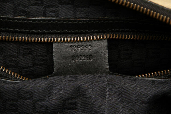 グッチ シェリー 106669 ブラック  キャンバス ショルダーバッグ レディース GUCCI 中古