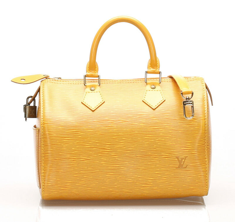 ルイ ヴィトン エピ スピーディ25 M43019 イエロー レザー ハンドバッグ ショルダーバッグ 2WAY レディース LOUIS VUITTON 中古