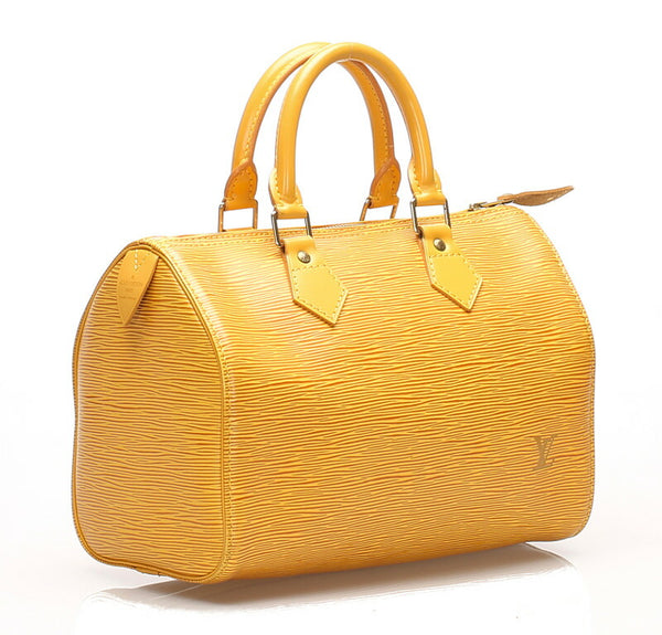 ルイ ヴィトン エピ スピーディ25 M43019 イエロー レザー ハンドバッグ ショルダーバッグ 2WAY レディース LOUIS VUITTON 中古
