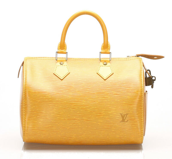 ルイ ヴィトン エピ スピーディ25 M43019 イエロー レザー ハンドバッグ ショルダーバッグ 2WAY レディース LOUIS VUITTON 中古