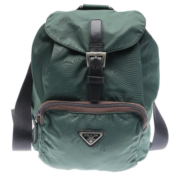 プラダ グリーン ナイロン リュック・デイパック レディース PRADA 中古