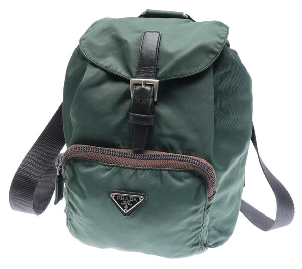 プラダ グリーン ナイロン リュック・デイパック レディース PRADA 中古