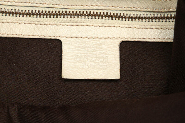 グッチ バンブー 124290 グレー レザー ハンドバッグ レディース GUCCI 中古