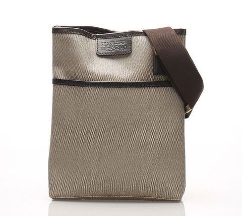 サルヴァトーレフェラガモ GA-24 7574 ブラウン キャンバス ショルダーバッグ レディース Salvatore Ferragamo 中古