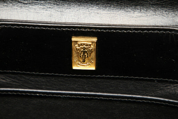 グッチ ブラック  レザー ハンドバッグ レディース GUCCI 中古