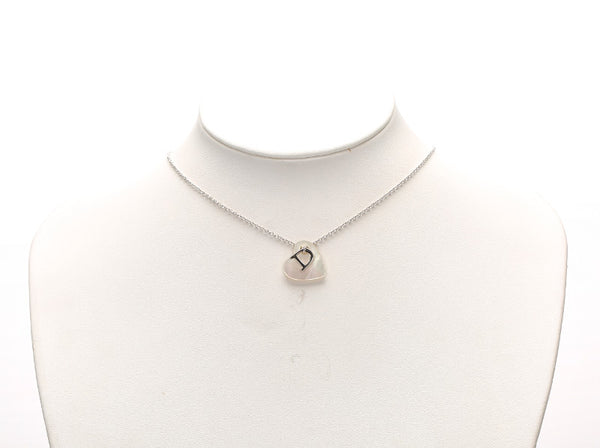 クリスチャンディオール シルバー メタル ホワイトシェル ネックレス レディース Christian Dior 中古