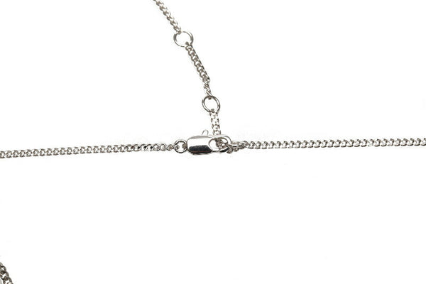 クリスチャンディオール 文字ロゴストーン付 シルバー メタル ネックレス レディース Christian Dior 中古