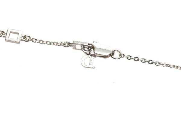 クリスチャンディオール シルバー メタル ネックレス レディース Christian Dior 中古
